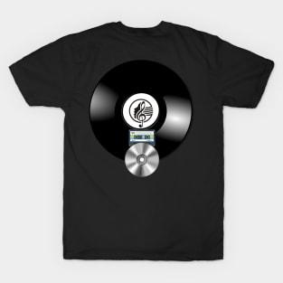 Vinyl, tape, CD T-Shirt